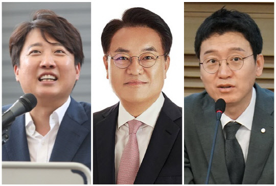(왼쪽부터) 이준석 전 국민의힘 대표, 정진석 국민의힘 비상대책위워장, 김웅 국민의힘 의원. <정진석 의원실 제공, 김웅 SNS, 연합뉴스>